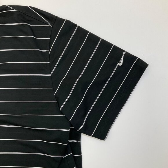 Nike Golf Men's XL Black & White Striped Dri-Fit Short Sleeve Polo Shirt - Picture 4 of 8